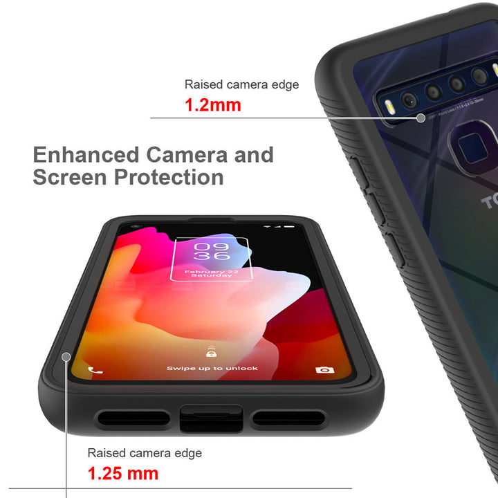 ARMOR-X TCL 10L shockproof cases. Raised screen edge for camera and screen protection.