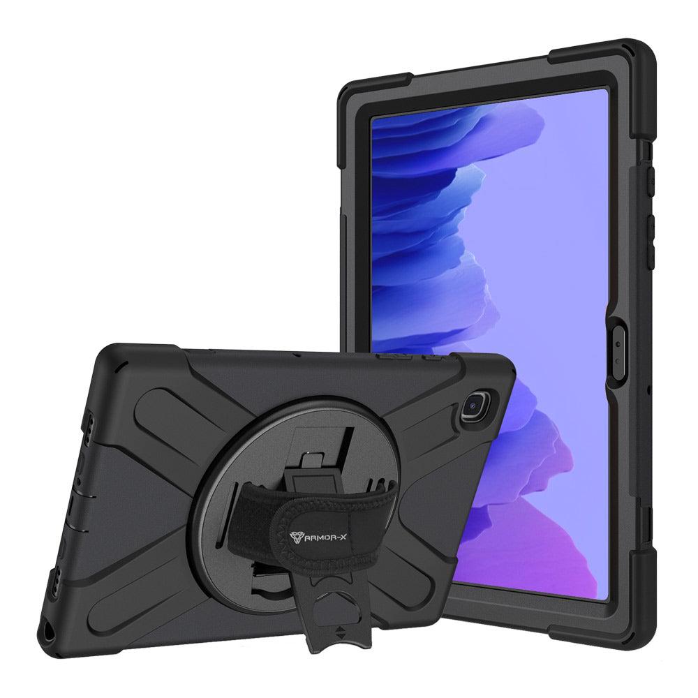 JLN-SS-T500 | Samsung Galaxy Tab A7 SM-T500 / T505| Ultra 3 layers shockproof rugged case with hand strap and kick-stand