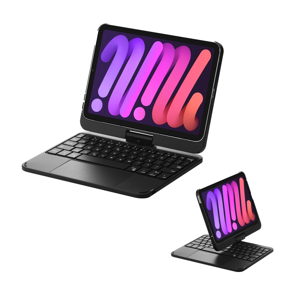 ARMOR-X Keyboard Case for iPad mini 6 with Touchpad. 360-degree rotation case.