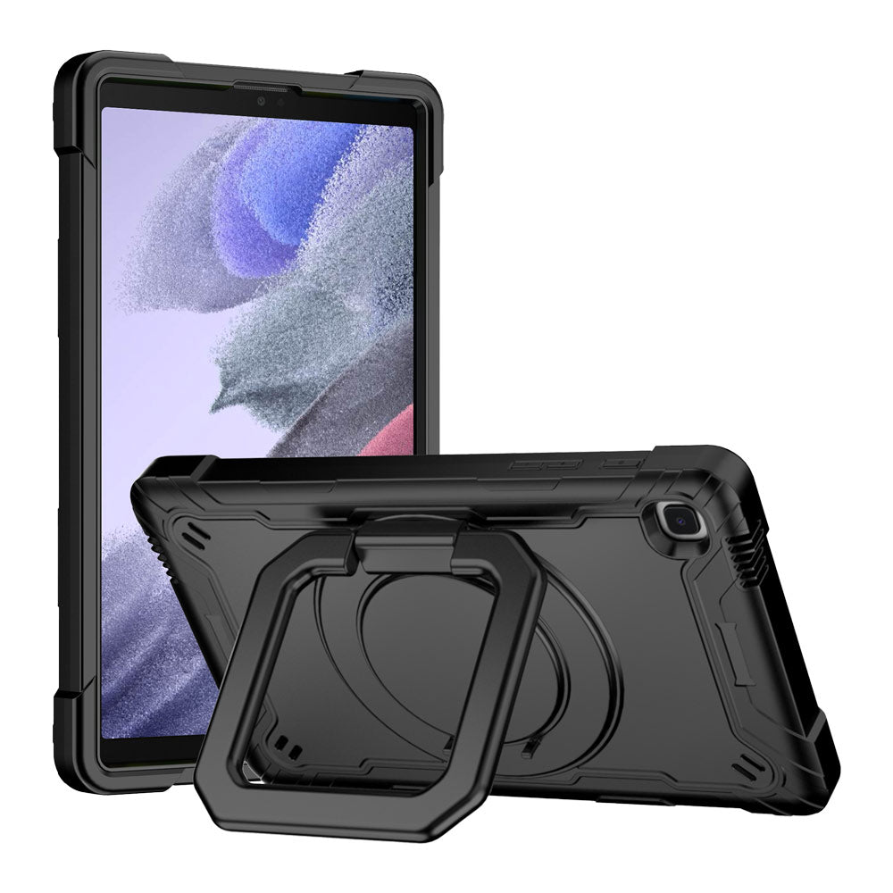 ARMOR-X Samsung Galaxy Tab A7 Lite 8.7 SM-T220 / T225 shockproof case, impact protection cover. Rugged case with folding grip kick stand. Hand free typing, drawing, video watching.