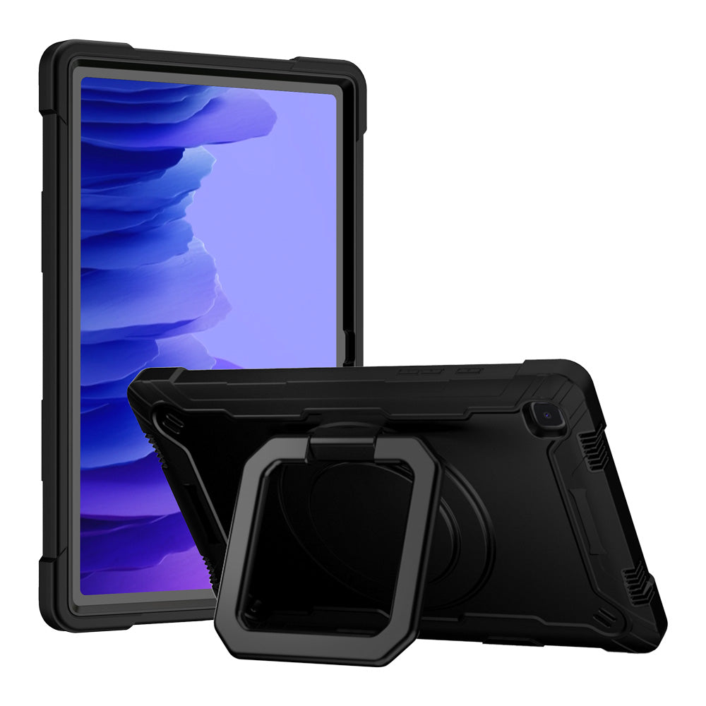 ARMOR-X Samsung Galaxy Tab A7 10.4 SM-T500 T505 T507 (2020) / A7 10.4 SM-T509 (2022) shockproof case, impact protection cover. Rugged case with folding grip kick stand. Hand free typing, drawing, video watching.