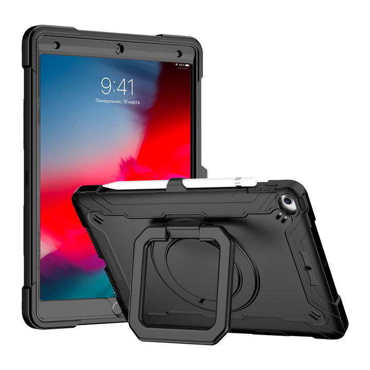 ARMOR-X APPLE iPad 10.2 (7TH & 8TH & 9TH GEN.) 2019 / 2020 / 2021 shockproof case, impact protection cover. Rugged case with folding grip kick stand. Hand free typing, drawing, video watching.