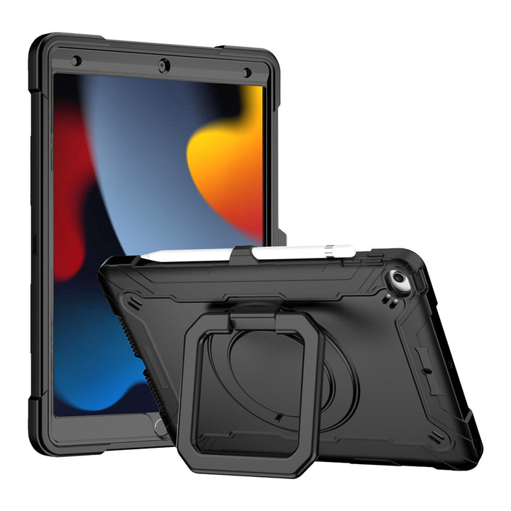 ARMOR-X APPLE iPad Air (3rd Gen.) 2019 shockproof case, impact protection cover. Rugged case with folding grip kick stand. Hand free typing, drawing, video watching.