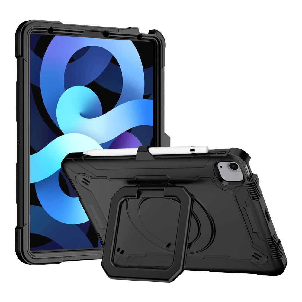 ARMOR-X APPLE iPad Air 4 2020 / iPad Air 5 2022 shockproof case, impact protection cover. Rugged case with kick stand. Hand free typing, drawing, video watching.
