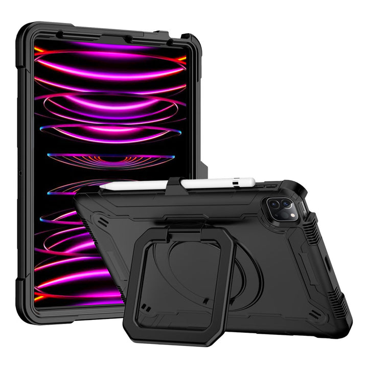 ARMOR-X APPLE iPad Pro 11 ( 1st / 2nd / 3rd / 4th Gen. ) 2018 / 2020 / 2021 / 2022 shockproof case, impact protection cover. Rugged case with kick stand. Hand free typing, drawing, video watching.