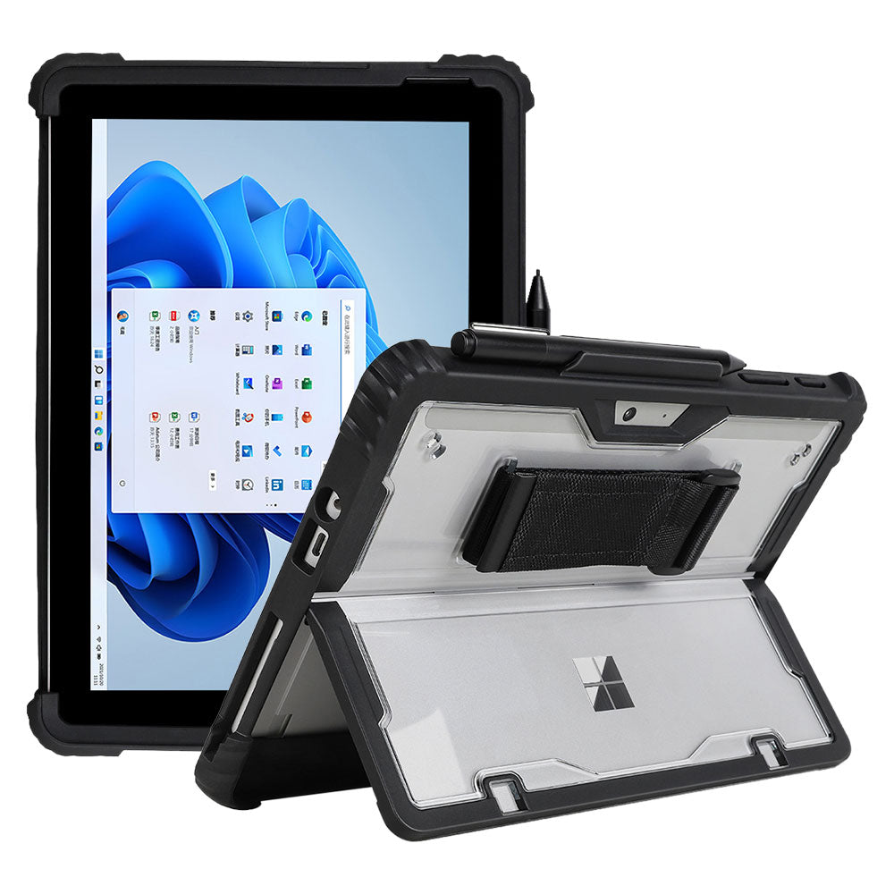 ARMOR-X Microsoft Surface Pro 9 protective rugged case with pen holder.
