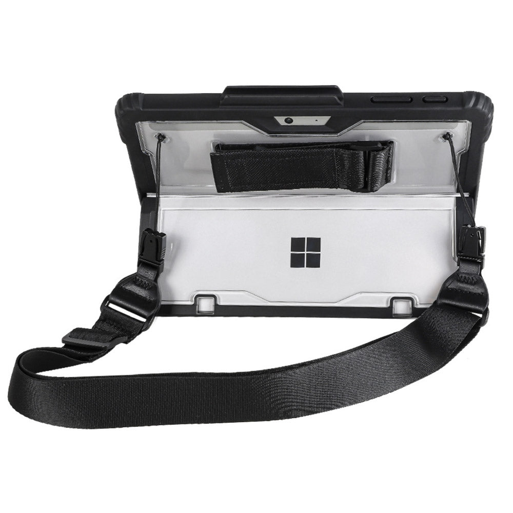 ARMOR-X Microsoft Surface Pro 9 shockproof case impact protection case with optional shoulder strap. It's great to free your hands and easy to carry with you to anywhere.