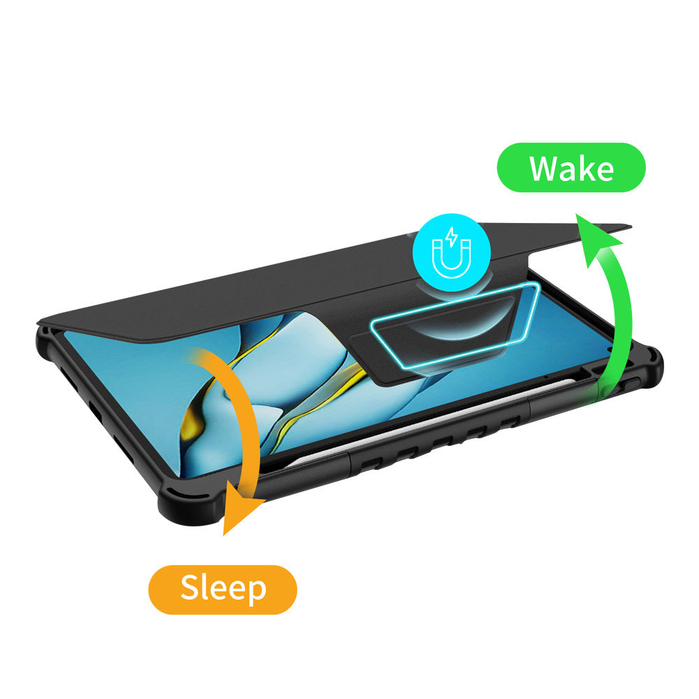 ARMOR-X Huawei MatePad Pro 10.8 (2021) MRR-W29 360 degree rotating stand magnetic smart cover. Support auto sleep/ wake function.
