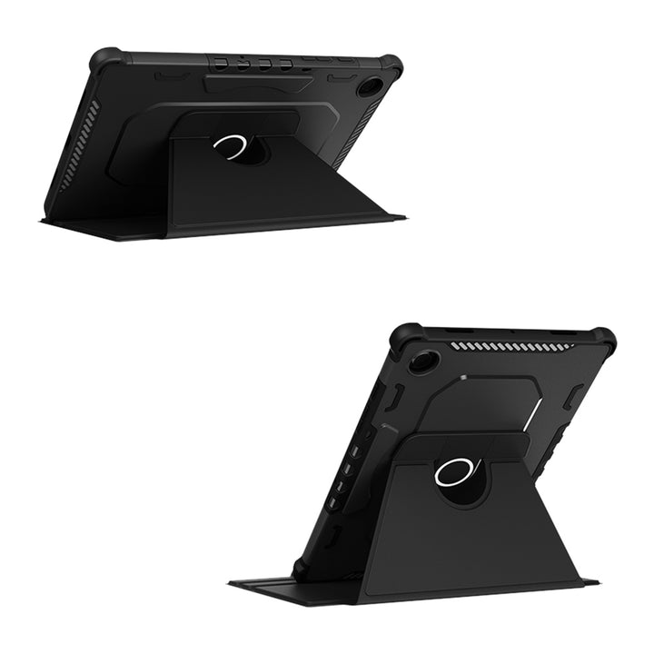 ARMOR-X Samsung Galaxy Tab A8 SM-X200 / X205 360 degree rotating stand magnetic smart cover. Work perfectly for APPs need both viewing modes.