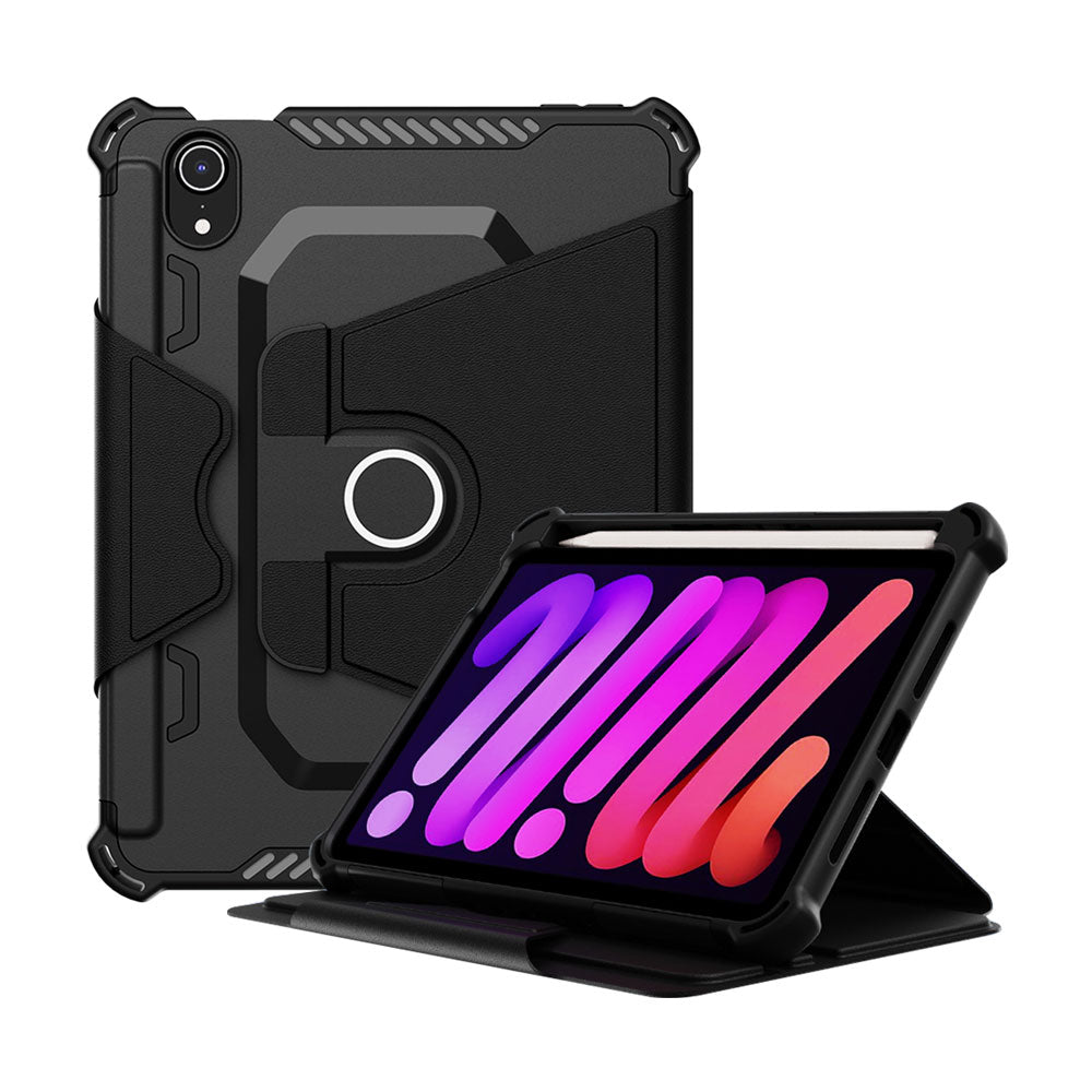 ARMOR-X Apple iPad mini 6 360 degree rotating stand magnetic smart cover.