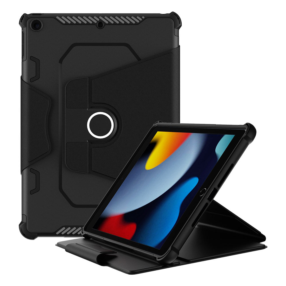 ARMOR-X Apple iPad 10.2 (7TH & 8TH & 9TH GEN.) 2019 / 2020 / 2021 360 degree rotating stand magnetic smart cover.