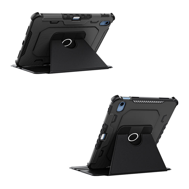 ARMOR-X Apple iPad 10.9 (10th Gen.) 360 degree rotating stand magnetic smart cover. Work perfectly for APPs need both viewing modes.