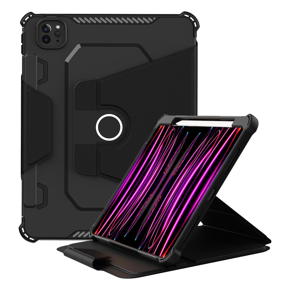 ARMOR-X Apple iPad Pro 11 ( 1st / 2nd / 3rd / 4th Gen. ) 2018 / 2020 / 2021 / 2022 360 degree rotating stand magnetic smart cover.