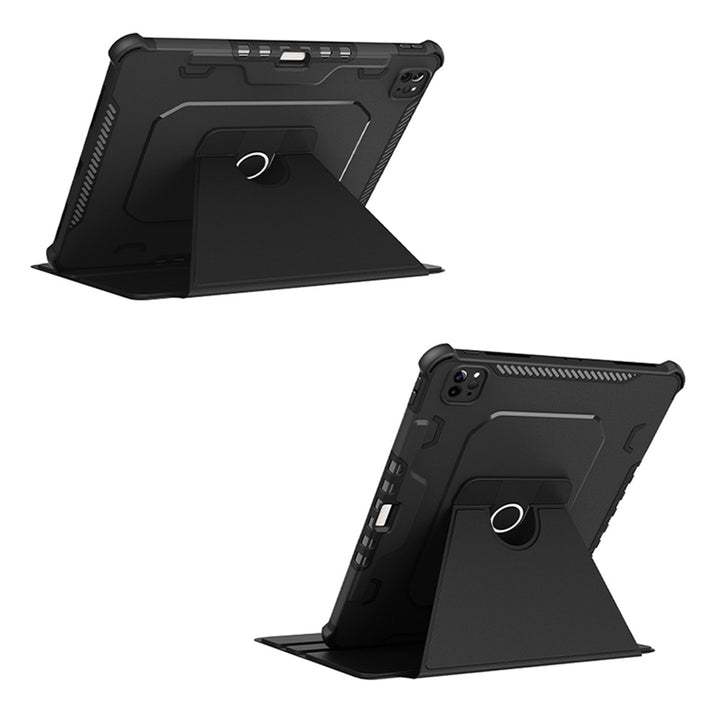 ARMOR-X Apple iPad Pro 12.9 ( 3rd / 4th / 5th / 6th Gen. ) 2018 / 2020 / 2021 / 2022 360 degree rotating stand magnetic smart cover. Work perfectly for APPs need both viewing modes.
