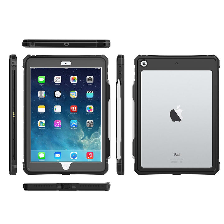 ARMOR-X iPad 10.2 (7TH & 8TH & 9TH GEN.) 2019 / 2020 / 2021 Waterproof Case IP68 shock & water proof Cover with pencil holder.