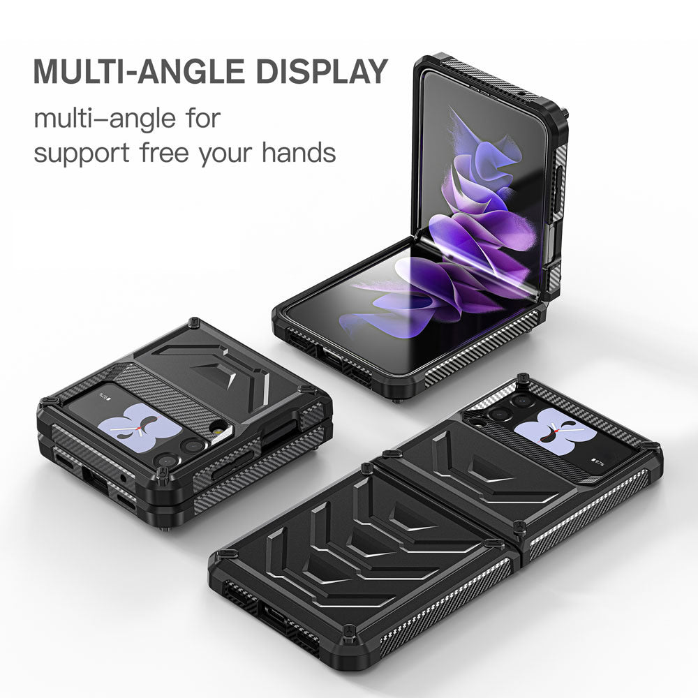 ARMOR-X Samsung Galaxy Z Flip3 5G SM-F711 shockproof cases. With multi-angle display to free your hands.