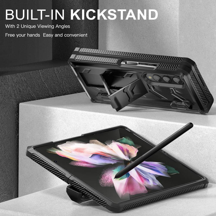 ARMOR-X Samsung Galaxy Z Fold3 5G SM-F926 shockproof cases with built-in kickstand. 