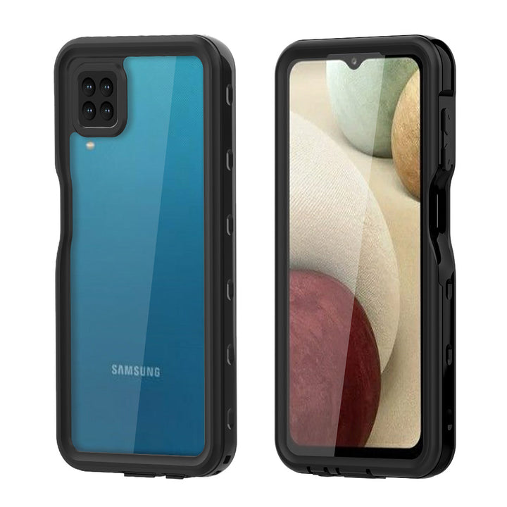 ARMOR-X Samsung Galaxy A12 Waterproof Case IP68 shock & water proof Cover. High quality TPU and PC material ensure fully protected from extreme environment - snow, ice, dirt & dust particles.