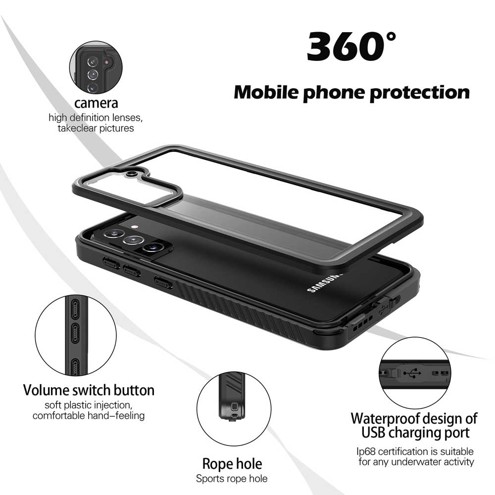 ARMOR-X Samsung Galaxy S21 Waterproof Case IP68 shock & water proof Cover. Full access to buttons and controls. Charge and sync through the USB port.