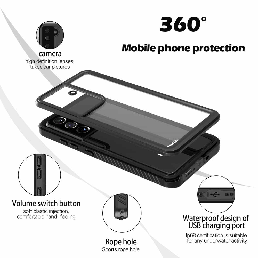 ARMOR-X Samsung Galaxy S21 Ultra Waterproof Case IP68 shock & water proof Cover. Full access to buttons and controls. Charge and sync through the USB port.