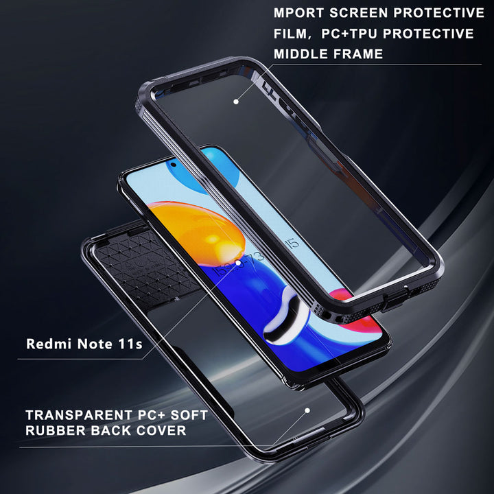 ARMOR-X  Xiaomi Redmi Note 11 / 11S shockproof cases. Military-Grade Mountable Rugged Design with best drop proof protection.