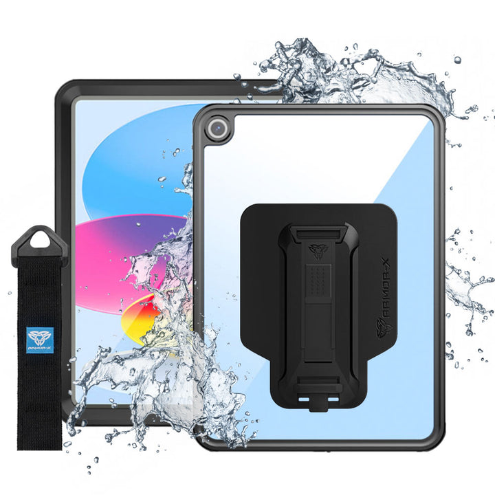 ARMOR-X iPad 10.9 Waterproof Case IP68 shock & water proof Cover. Mountable Rugged Design with waterproof protection.