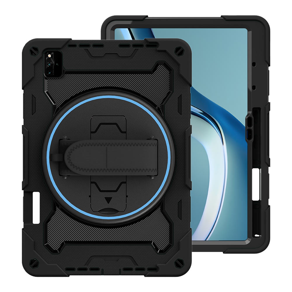 ARMOR-X Huawei MatePad Pro 12.6 (2021) WGR-W09 / W19 / AN19 shockproof case, impact protection cover with hand strap and kick stand. One-handed design for your workplace.
