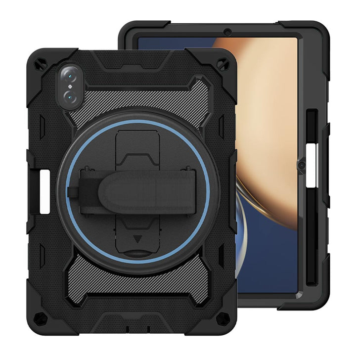 ARMOR-X Huawei Honor Tablet V7 Pro shockproof case, impact protection cover with hand strap and kick stand. One-handed design for your workplace.