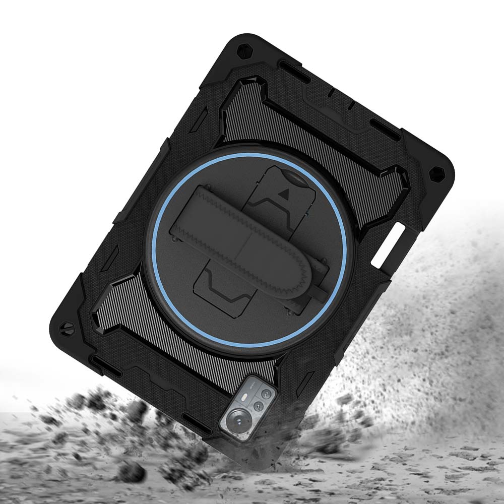ARMOR-X Xiaomi Mi Pad 5 Pro 12.4" shockproof case, impact protection cover with hand strap and kick stand. Rugged protective case with the best dropproof protection.