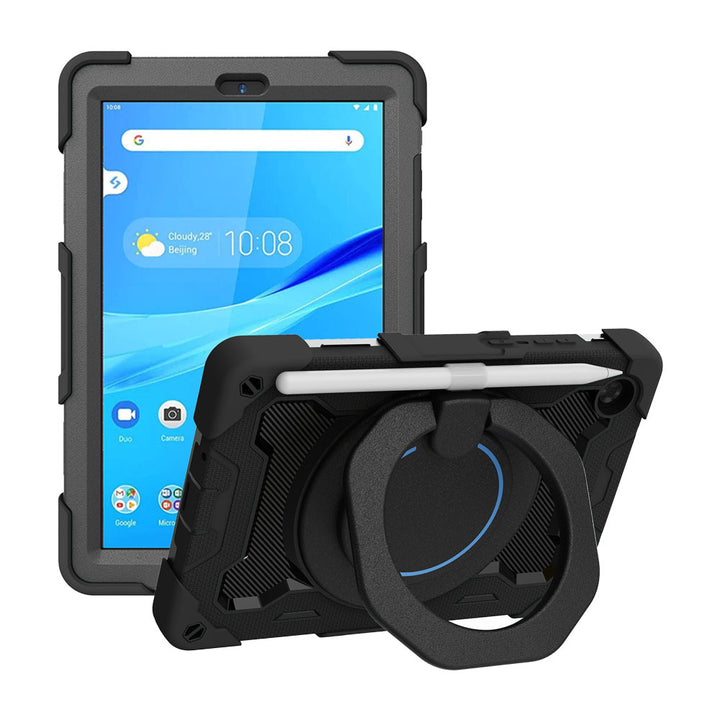 ARMOR-X Lenovo Tab M8 (HD) TB-8505 shockproof case, impact protection cover. Rugged case with kick stand. Hand free typing, drawing, video watching.