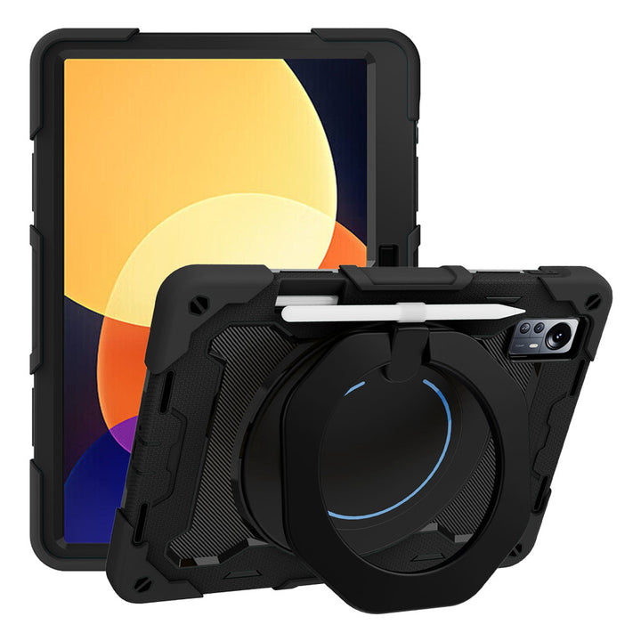 ARMOR-X Xiaomi Mi Pad 5 Pro 12.4" shockproof case, impact protection cover. Rugged case with kick stand. Hand free typing, drawing, video watching.