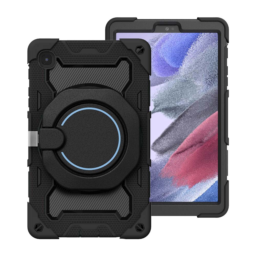 ARMOR-X Samsung Galaxy Tab A7 Lite 8.7 SM-T220 / T225 shockproof case, impact protection cover. Rugged case with kick stand. Hand free typing, drawing, video watching.