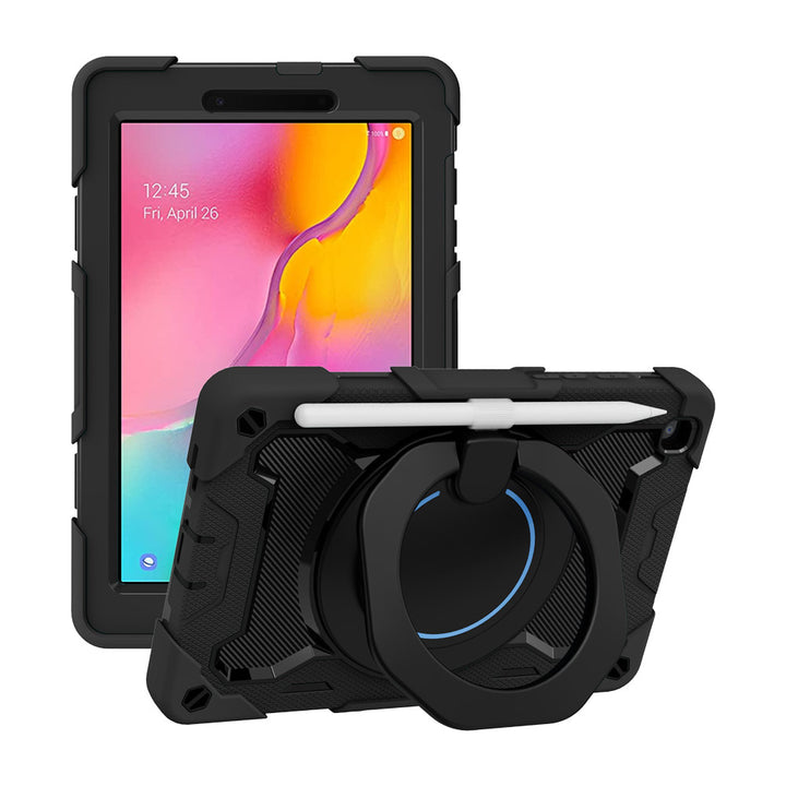 ARMOR-X Samsung Galaxy Tab A 8.0 (2019) T290 T295 shockproof case, impact protection cover. Rugged case with kick stand. Hand free typing, drawing, video watching.