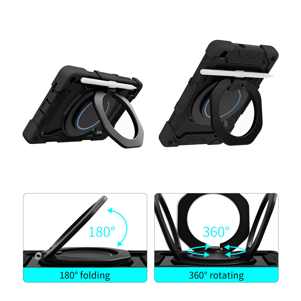 ARMOR-X Samsung Galaxy Tab A 8.0 (2019) T290 T295 shockproof case, impact protection cover with kickstand and folding grip. Folding grip kickstand support both portrait and landscape mode.