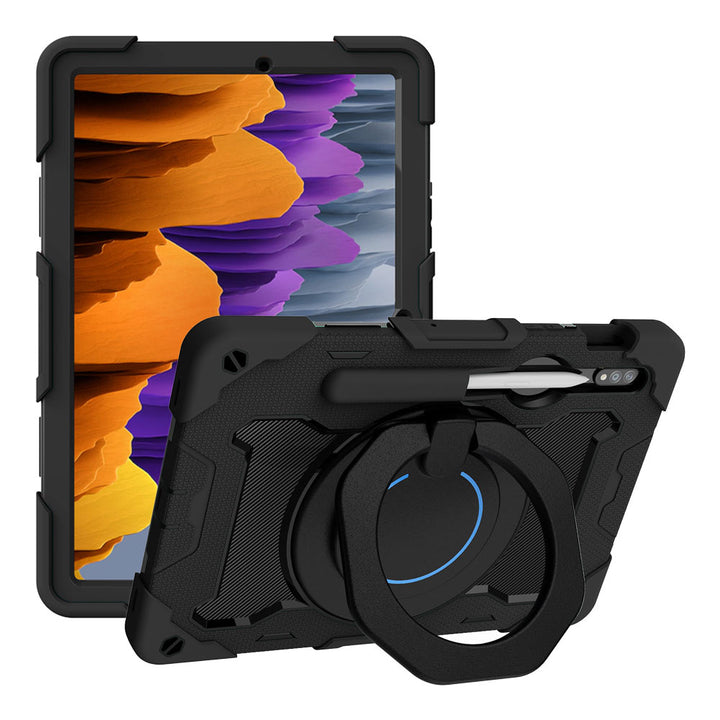 ARMOR-X Samsung Galaxy Tab S7 SM-T870 / SM-T875 / SM-T876B shockproof case, impact protection cover. Rugged case with kick stand. Hand free typing, drawing, video watching.