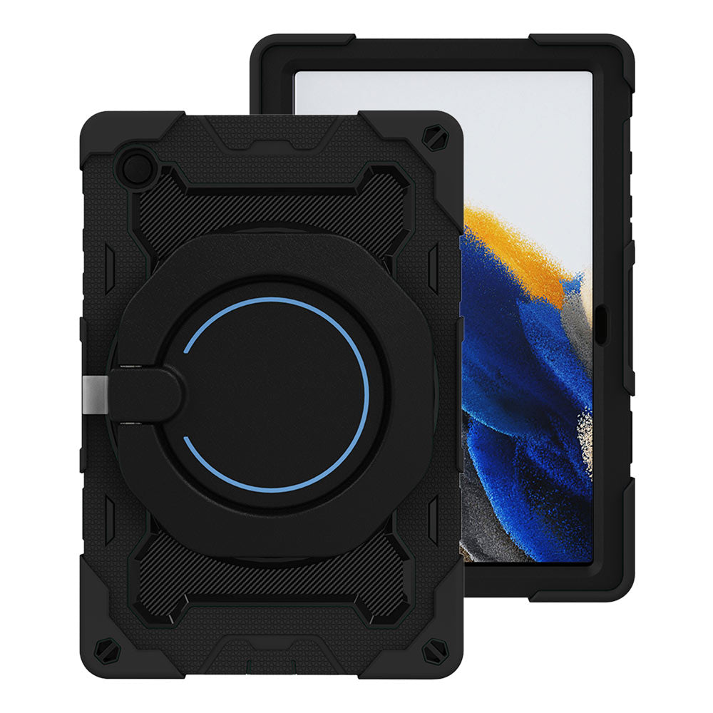 ARMOR-X Samsung Galaxy Tab A8 SM-X200 / X205 shockproof case, impact protection cover. Rugged case with kick stand. Hand free typing, drawing, video watching.