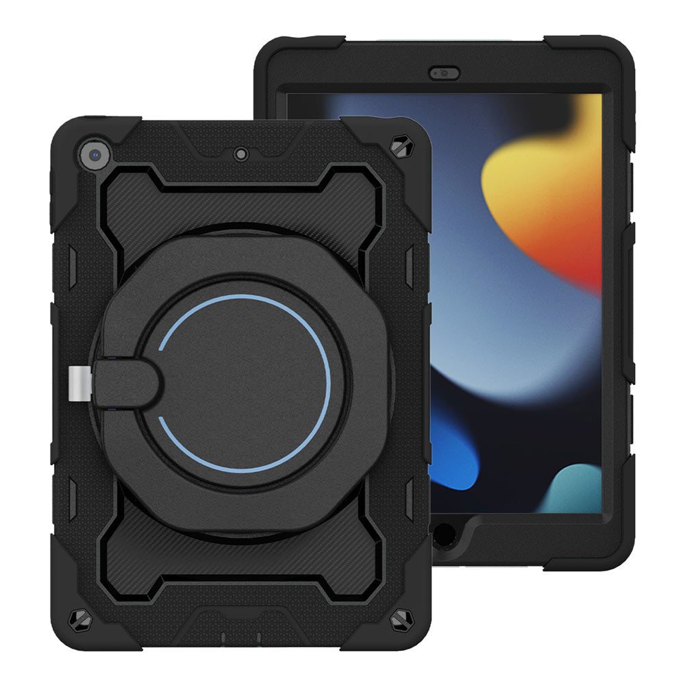 ARMOR-X Apple iPad 10.2 (7TH & 8TH & 9TH GEN.) 2019 / 2020 / 2021 shockproof case, impact protection cover. Rugged case with kick stand. Hand free typing, drawing, video watching.