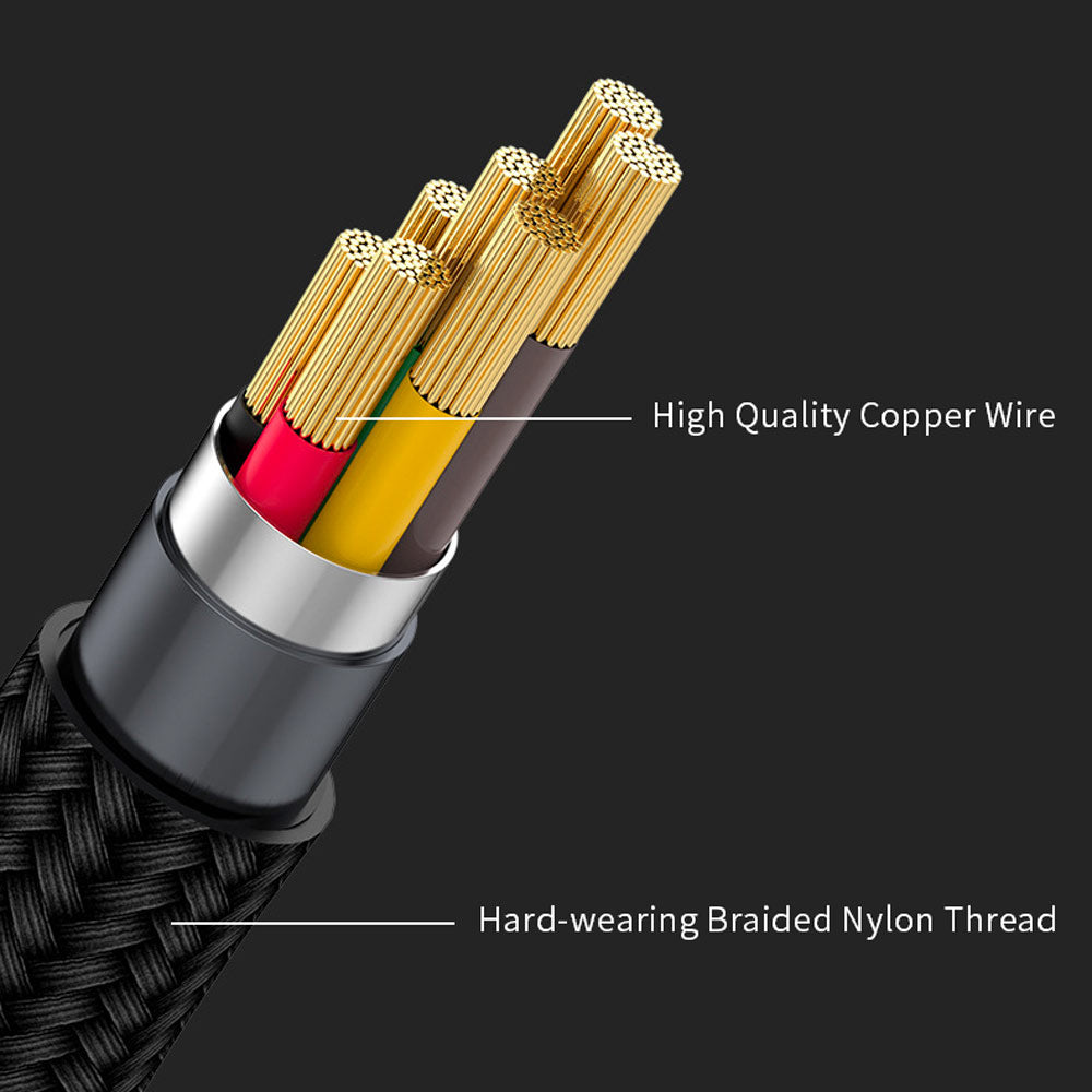 ARMOR-X 1.35 Meter ( 4.43ft ) Data Cable TYPE-C to Lightning Fast Charging Cable, with high-density nylon braided cable, flexible & durable.