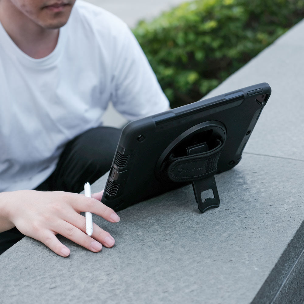 Apple iPad 10.2 (2019) tablet case black TECH-PROTECT KEVLAR PRO  AllForMobile