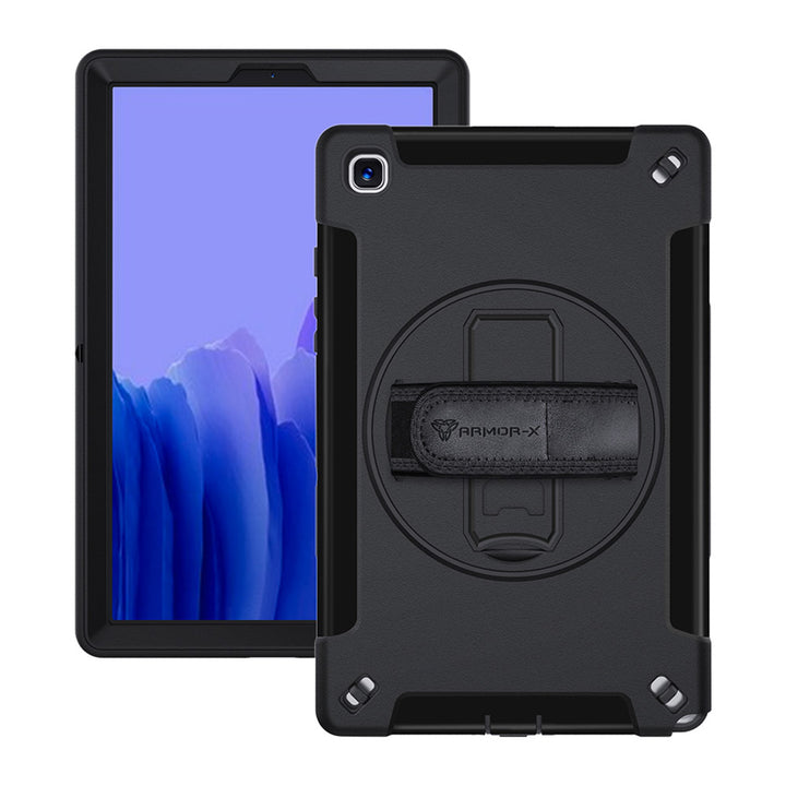 Samsung Galaxy Tab A7 10.4 (2020) T500 T505 rainproof waterproof Military grade 801G shockproof rugged case with hand strap and kick-stand