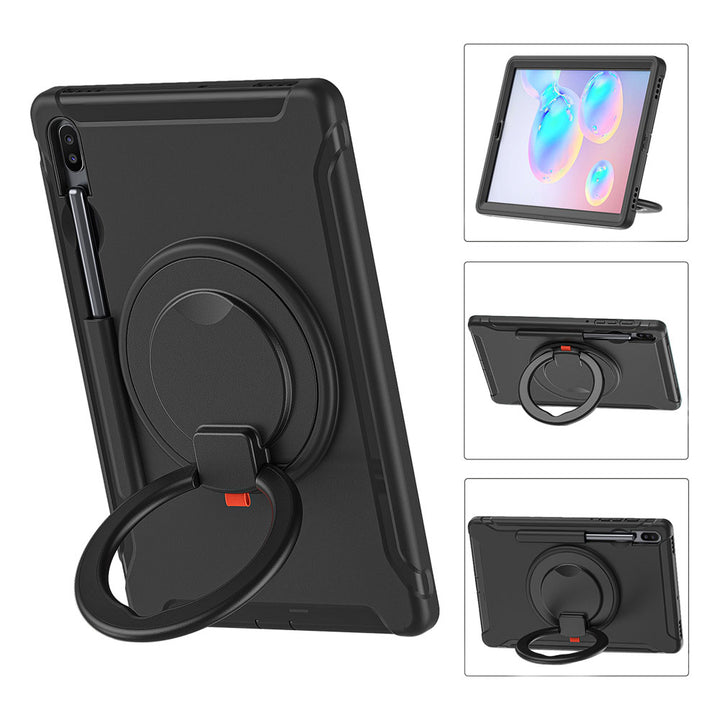 ARMOR-X Samsung Galaxy Tab S6 T860 T865 shockproof case, impact protection cover with kickstand for comfortable viewing and typing angle.