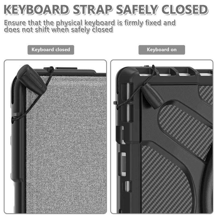 SLN-MS-SFPR7 | Microsoft Surface Pro 7 / 6 / 5 / 4 | Ultra 2 layers shockproof rugged case with hand strap and kick-stand Compatible with keyboard