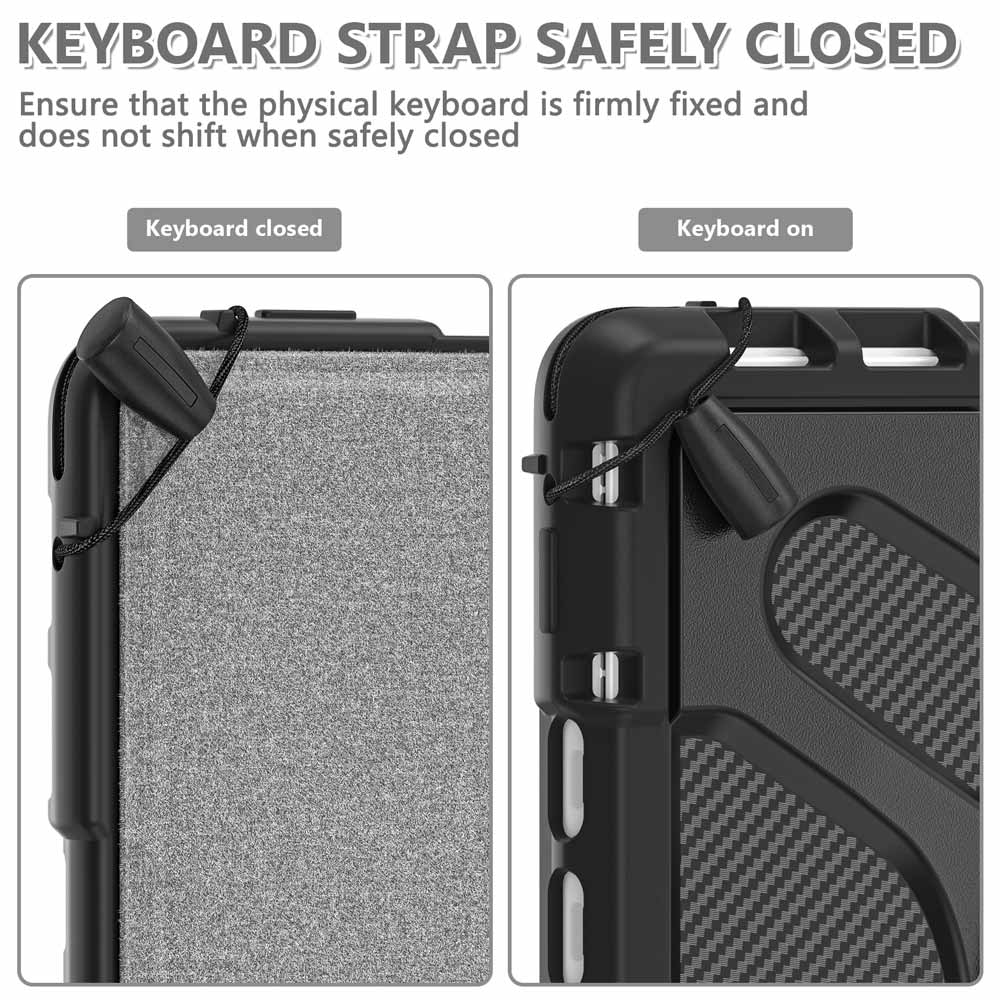 SLN-MS-SFPR8 | Microsoft Surface Pro 8 | Ultra 2 layers shockproof rugged case with hand strap and kick-stand Compatible with keyboard
