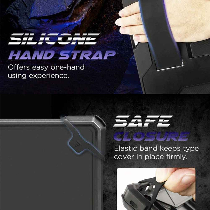 ARMOR-X Microsoft Surface Pro 7 / 7 Plus / 6 / 5 / 4 Shockproof Case With hand strap, grip your tablet more firmly. 
