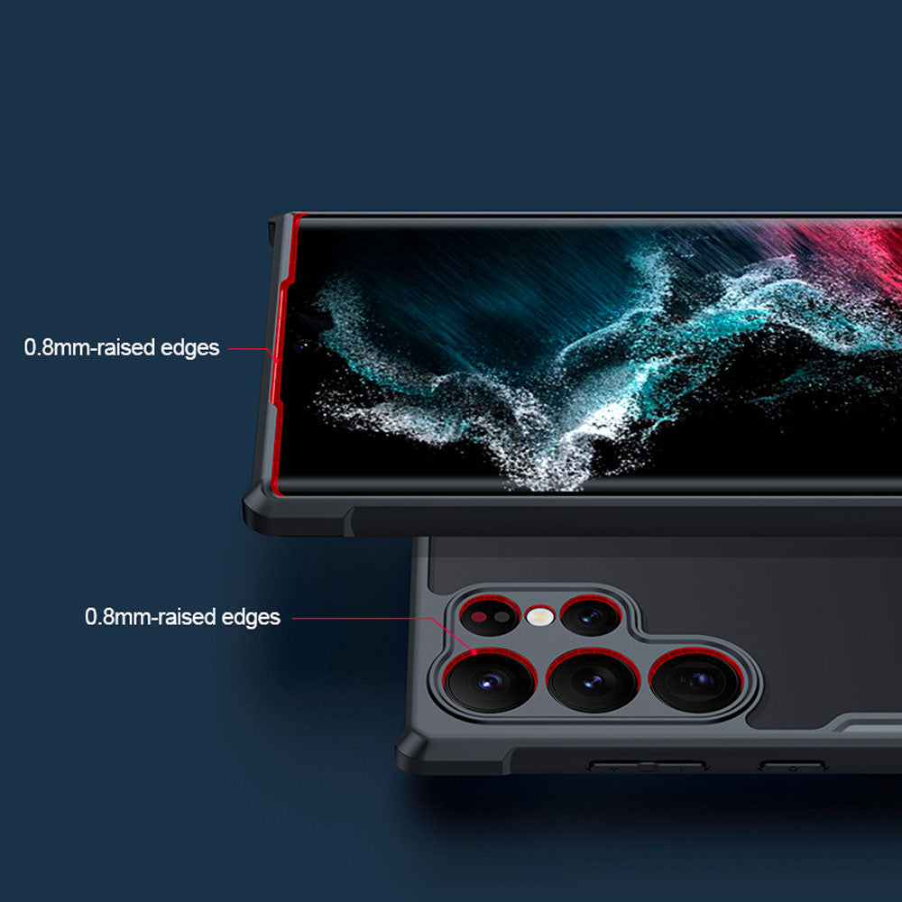 SupCase Cover Per Samsung Galaxy S22 Ultra 5g (6,8 Pollici), Custodia Protettiva Trasparente Con Cornice Sottile Con Pellicola Protezione 2022 (Nero - Foto 8