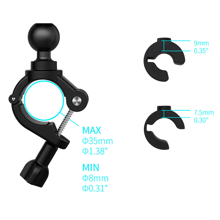 ARMOR-X Bicycle Handlebar Mount Universal Mount for tablet. Rubber pads size: thickness 0.30", 0.35".