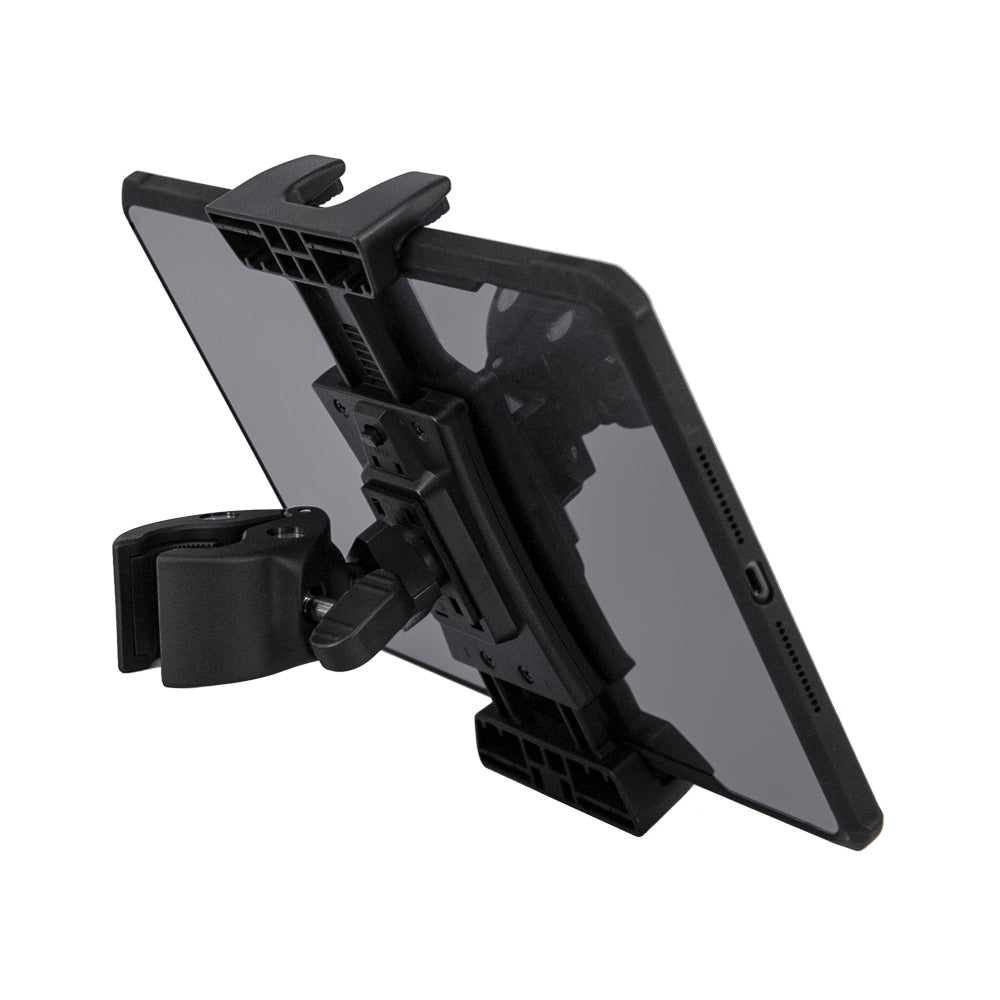 ARMOR-X Quick Release Handle Bar Mount for Tablet. Ball-joint design allows for almost infinite adjustment and perfect viewing angles.