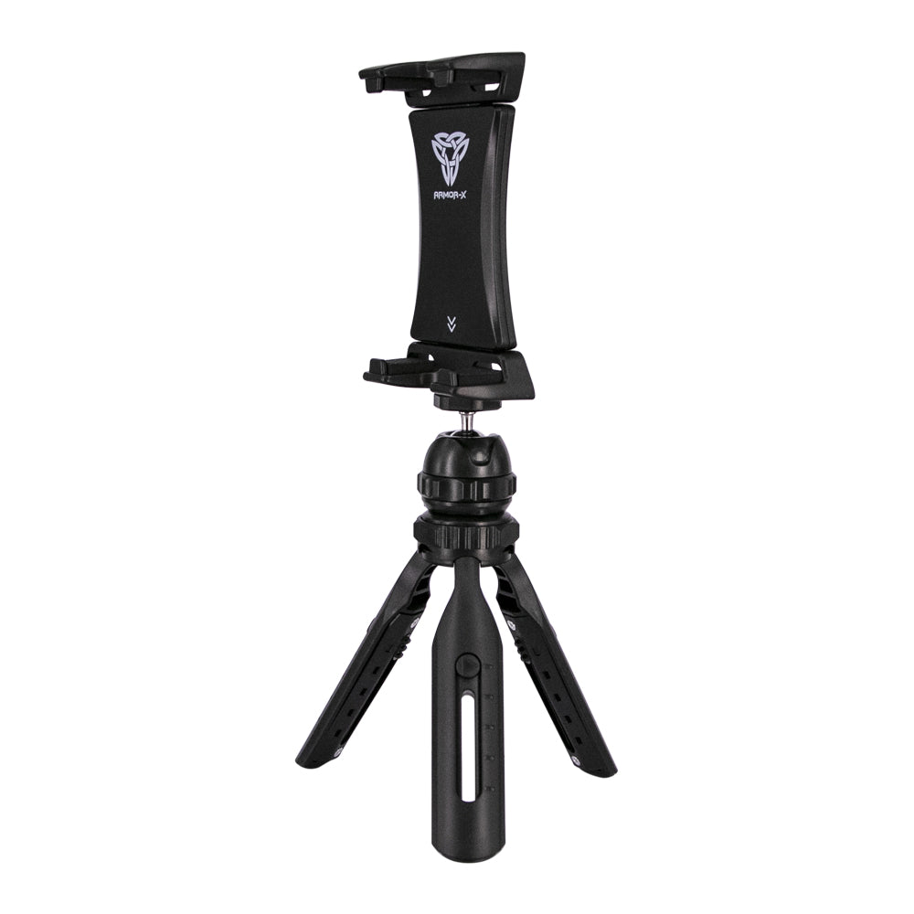 ARMOR-X Extendable Mini Tripod Universal Mount for tablet. Perfect for on-the-go shooting while traveling or close to home.