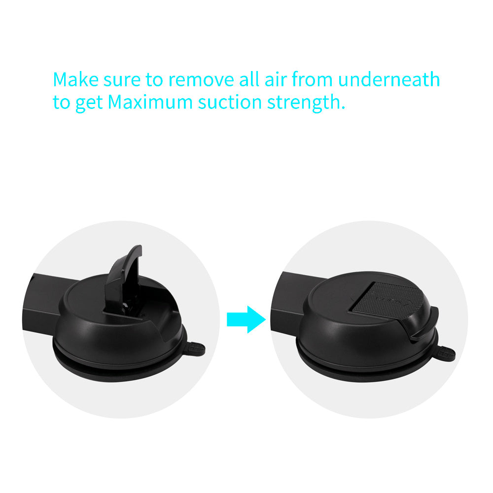 ARMOR-X Folding Car Dashboard Suction Cup Mount Universal Mount for tablet, with the pressure switch.