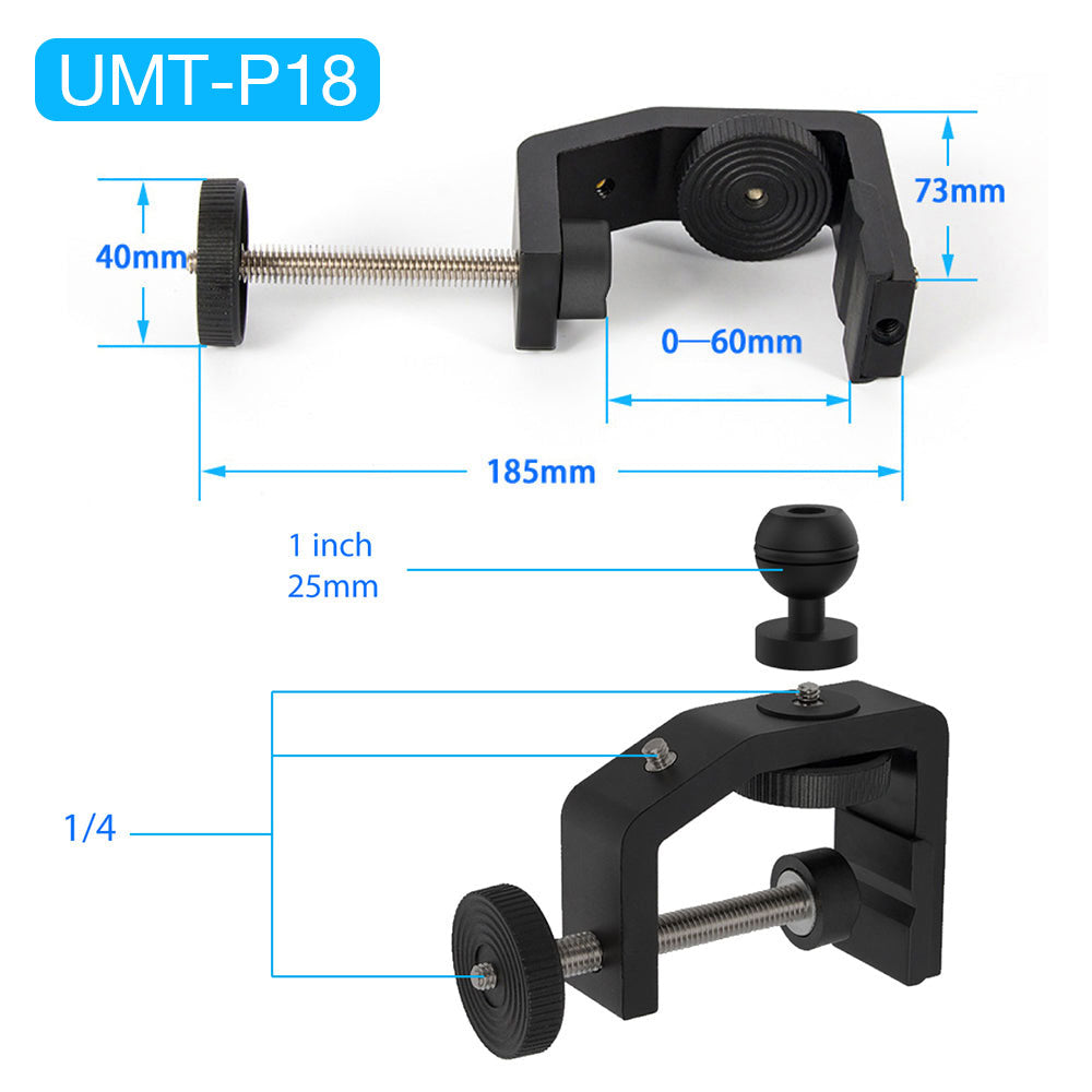 UMT-P18 | C-Clamp Universal Mount * LARGE | Design for Tablet